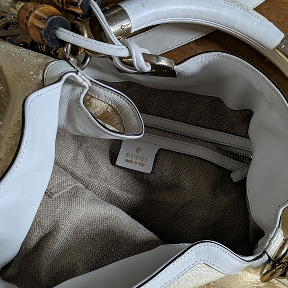Gucci White Snakeskin Bag - Picture 2 of 3